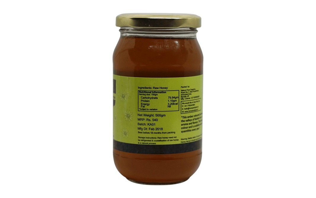 Honey And Spice Premium Kashmir Himalayan Honey   Glass Jar  500 grams